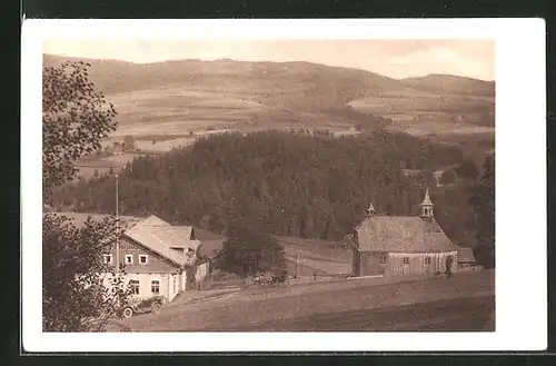 AK Destné /Orlické hory, Horska bouda Panorama