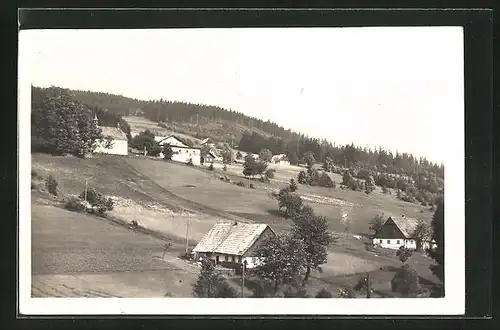 AK Destné /Orlické hory, Stemberkova horska bouda Panorama