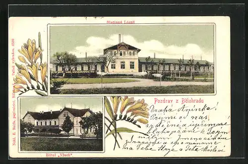 AK Lazne Belohrad, Slatinné Lazne, Hotel Vlach