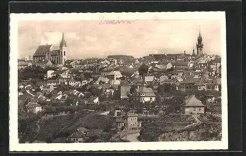 AK Znaim, Gesamtansicht mit Kirchtürmen