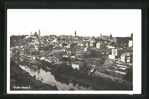 AK Znaim, Panoramaansicht der Stadt