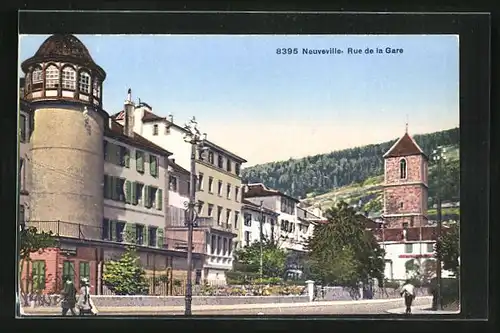 AK Neuveville, Rue de la Gare