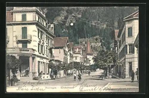 AK Meiringen, Hotel Krone in der Kirchstrasse