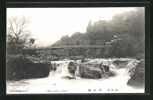 AK Yabakei, Yaba-Brücke am Wasserfall