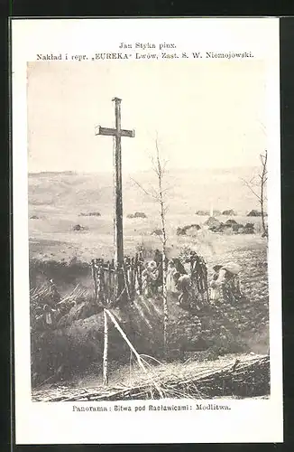 Künstler-AK Jan Styka, Panorama, Bitwa pod Raclawicami, Modlitwa, Rundbau