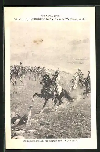 Künstler-AK Jan Styka, Panorama, Bitwa pod Raclawicami, Kosciuszko, Rundbau