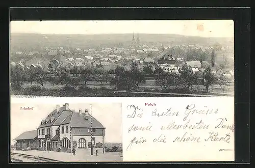 AK Polch, Bahnhof, Gesamtansicht