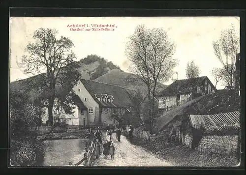 AK Achdorf i. Wutachtal, Gasthaus zur Scheffellinde