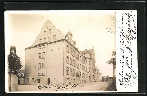 Foto-AK Rehau, Gymnasium 1914