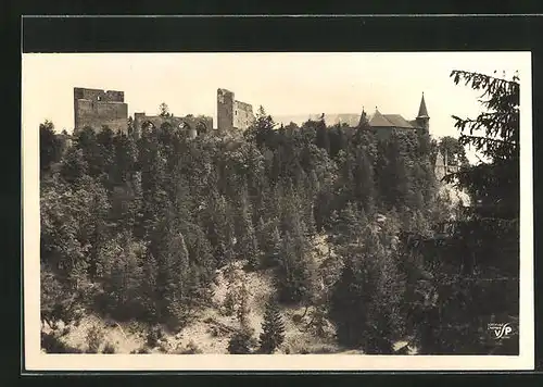 AK Velhartice na Sumave, Blick zur Burg