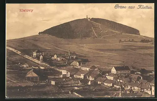 AK Klatovy, Totalansicht aus der Vogelschau