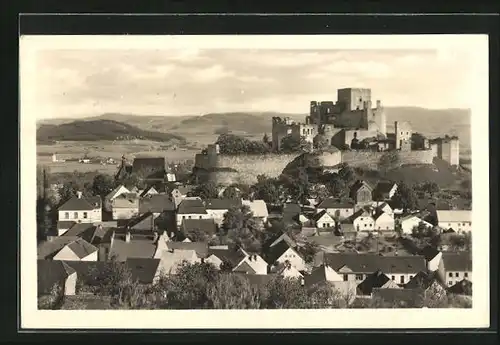 AK Rabi na Sumave, Ortsansicht mit der Burg