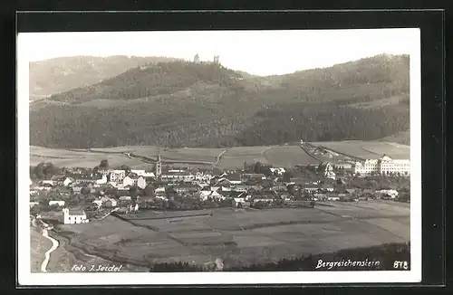 AK Bergreichenstein, Totalansicht mit Ruine Karlsburg