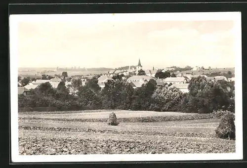 AK Breznik, Ortsansicht vom Feld aus gesehen