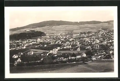 AK Schüttenhofen /Susice, Totalansicht aus der Vogelschau