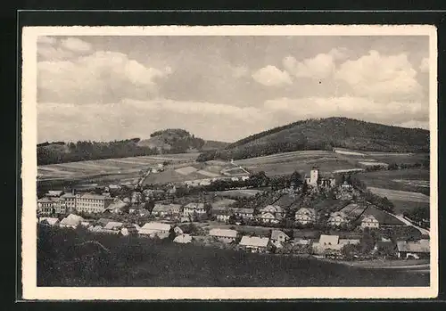 AK Neugedein im Böhmerwald, Ortsansicht aus der Vogelschau