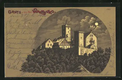 Mondschein-Lithographie Wartburg, Gesamtansicht