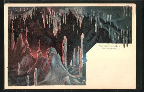 AK Inneres der Hermannshöhle bei Rübeland