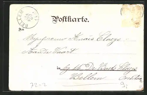 Lithographie Schwebebahn Elberfeld-Barmen