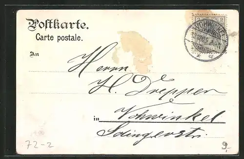 Lithographie Schwebebahn Elberfeld-Barmen