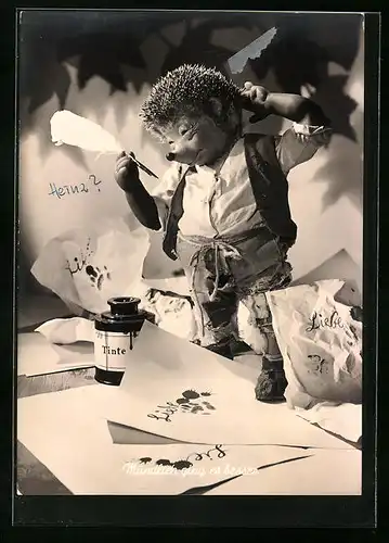 AK Mündlich ging es besser, Mecki versucht einen Brief zu schreiben