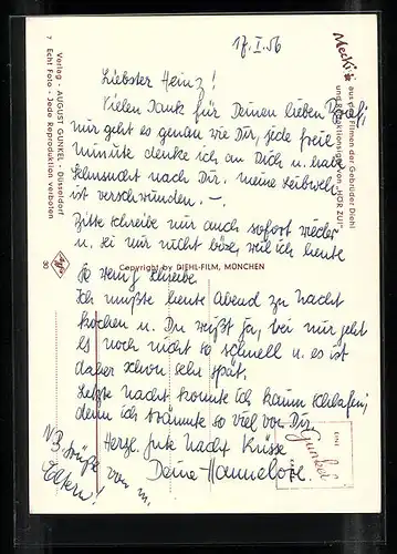 AK Mündlich ging es besser, Mecki versucht einen Brief zu schreiben