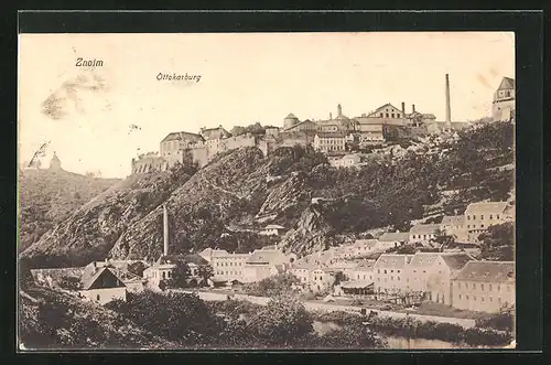 AK Znaim, Blick auf die Ottokarburg