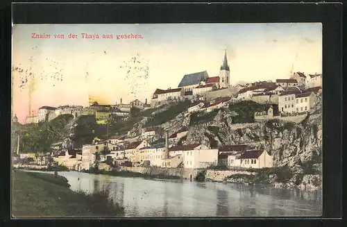 AK Znaim, Blick von der Thaya