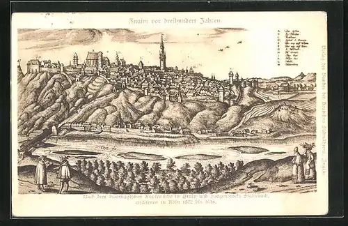 AK Znaim, Stadt vor 300 Jahren
