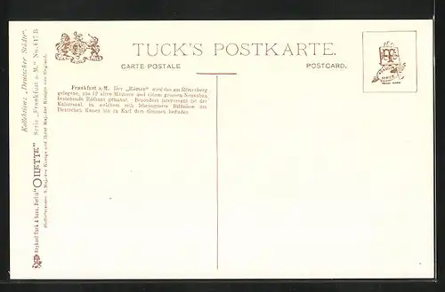 Künstler-AK Charles F. Flower: Frankfurt / Main, Römer-Partie