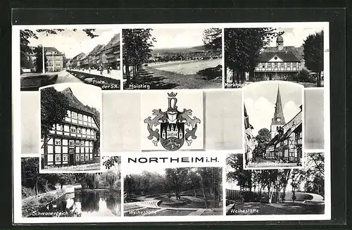 AK Northeim i. H., Weihestätte, Marktplatz, Hagenstrasse