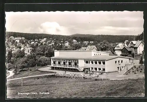 AK Braunlage / Harz, Gesamtansicht mit Kurhaus im Vordergrund