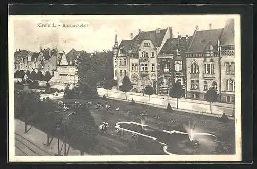 AK Crefeld / Rhein, Bismarckplatz