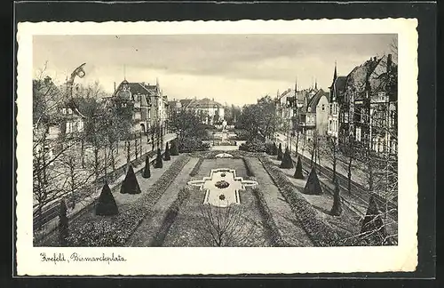 AK Krefeld / Rhein, Blick auf den Bismarckplatz