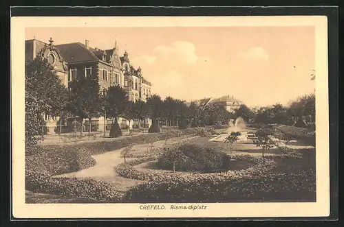 AK Crefeld / Rhein, am Bismarckplatz