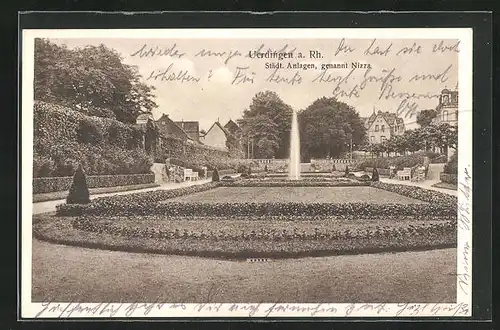AK Uerdingen / Rhein, Städt. Anlagen Nizza