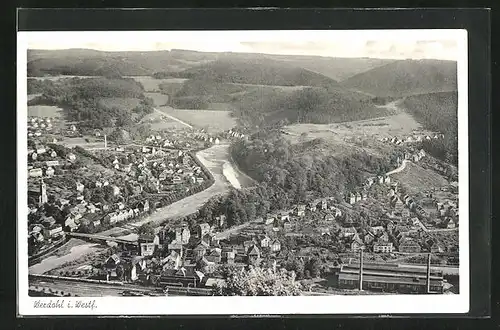 AK Werdohl / Westf., Totale aus der Vogelschau