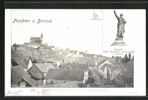 AK Borova, Celkový pohled, Pomnik Karla Havlicka Borovského
