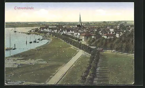 AK Travemünde, Gesamtansicht aus der Vogelschau