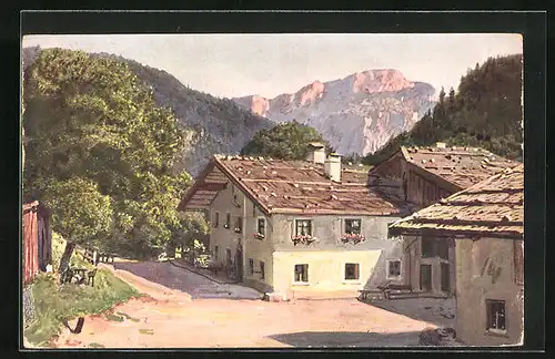 AK Bad Reichenhall, Mauthäusl mit Reitalmstock