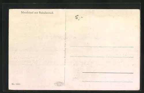 AK Bad Reichenhall, Mauthäusl mit Reitalmstock