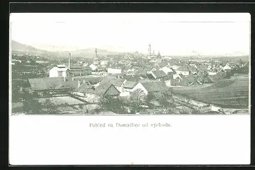 AK Domazlice, Pohled na Domazlice od vychodu