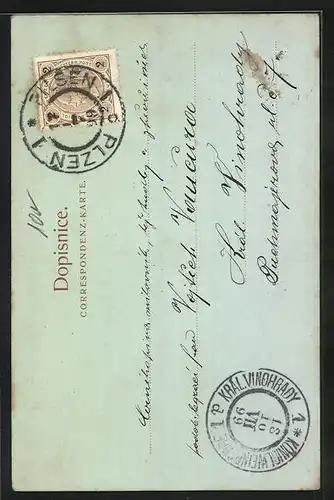 Mondschein-AK Plzen, Nàmesti s Kostel
