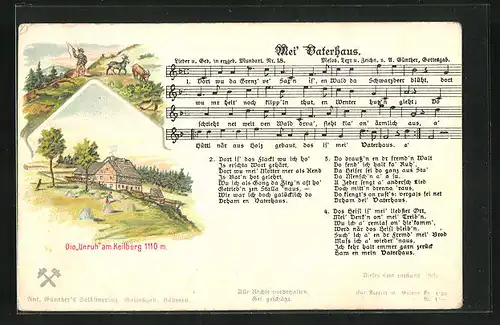 Lied-AK Anton Günther Nr. 18: Mei` Vaterhaus, die Unruh am Keilberg