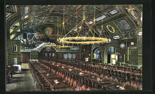 AK Der Festaal im Münchner Hofbräuhaus