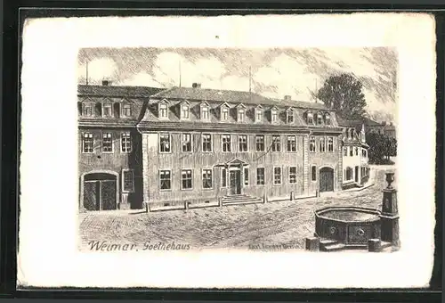 Künstler-AK Weimar, Goethehaus
