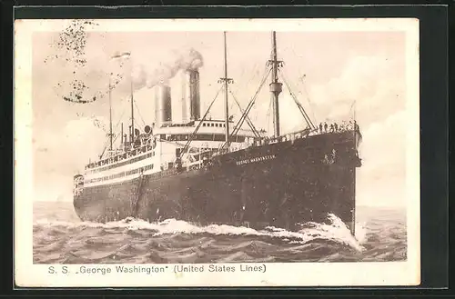 AK S.S. George Washington in voller Fahrt