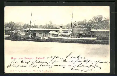 AK Dampfer Livland am Anleger