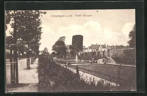 AK Uerdingen a. Rh., Städt. Anlagen