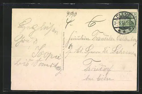 AK Bad Cleve, Kermisdahl und Blick auf die Schwanenburg